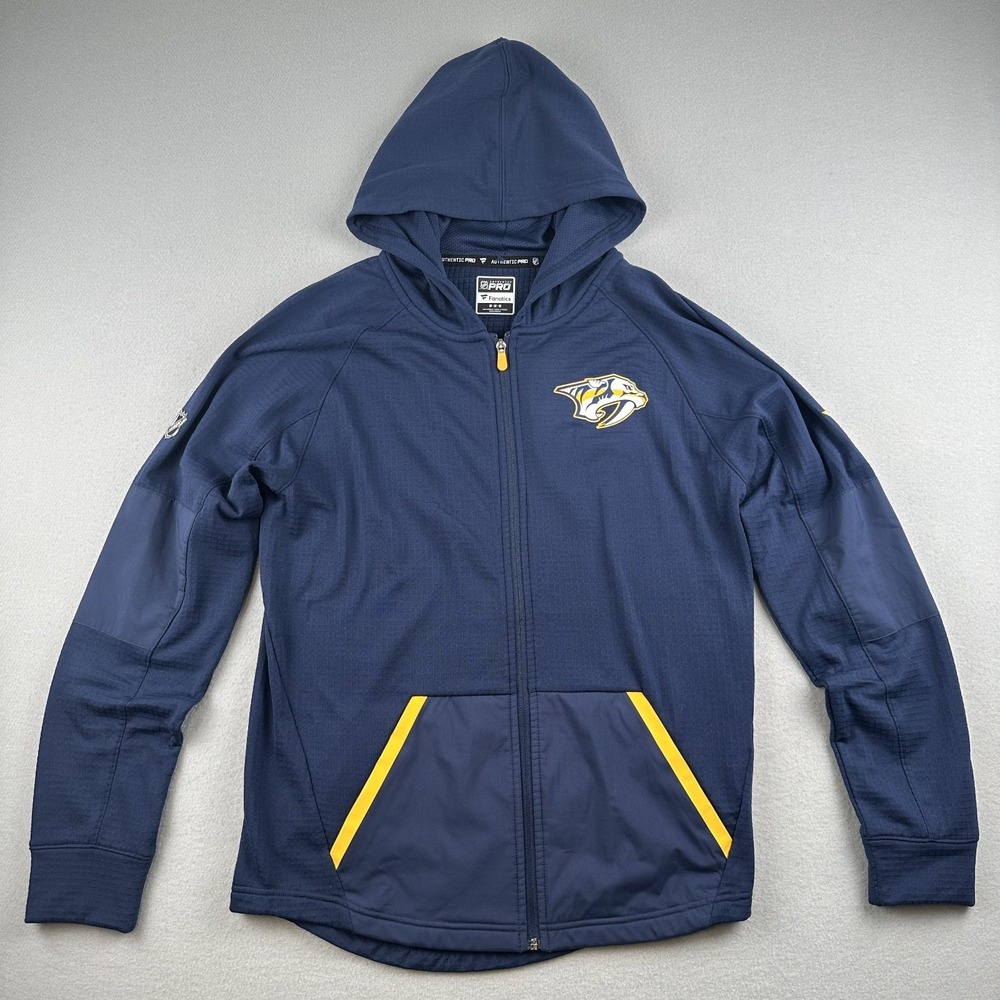 Nashville Predators NHL Hoodie Fanatics Authentic Pro Full-Zip Mens M Sweatshirt